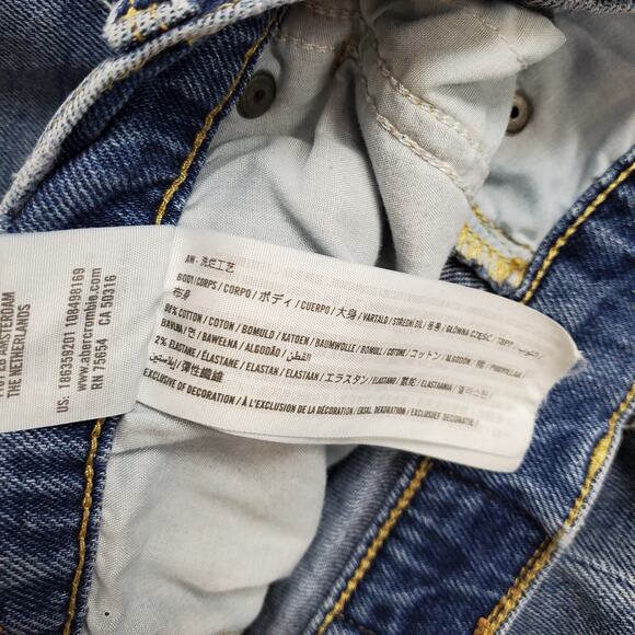 Abercrombie Fitch Jeans‎ Womens Mom Size 30 / 10 Cut Off Distressed Straight Leg - Picture 7 of 11